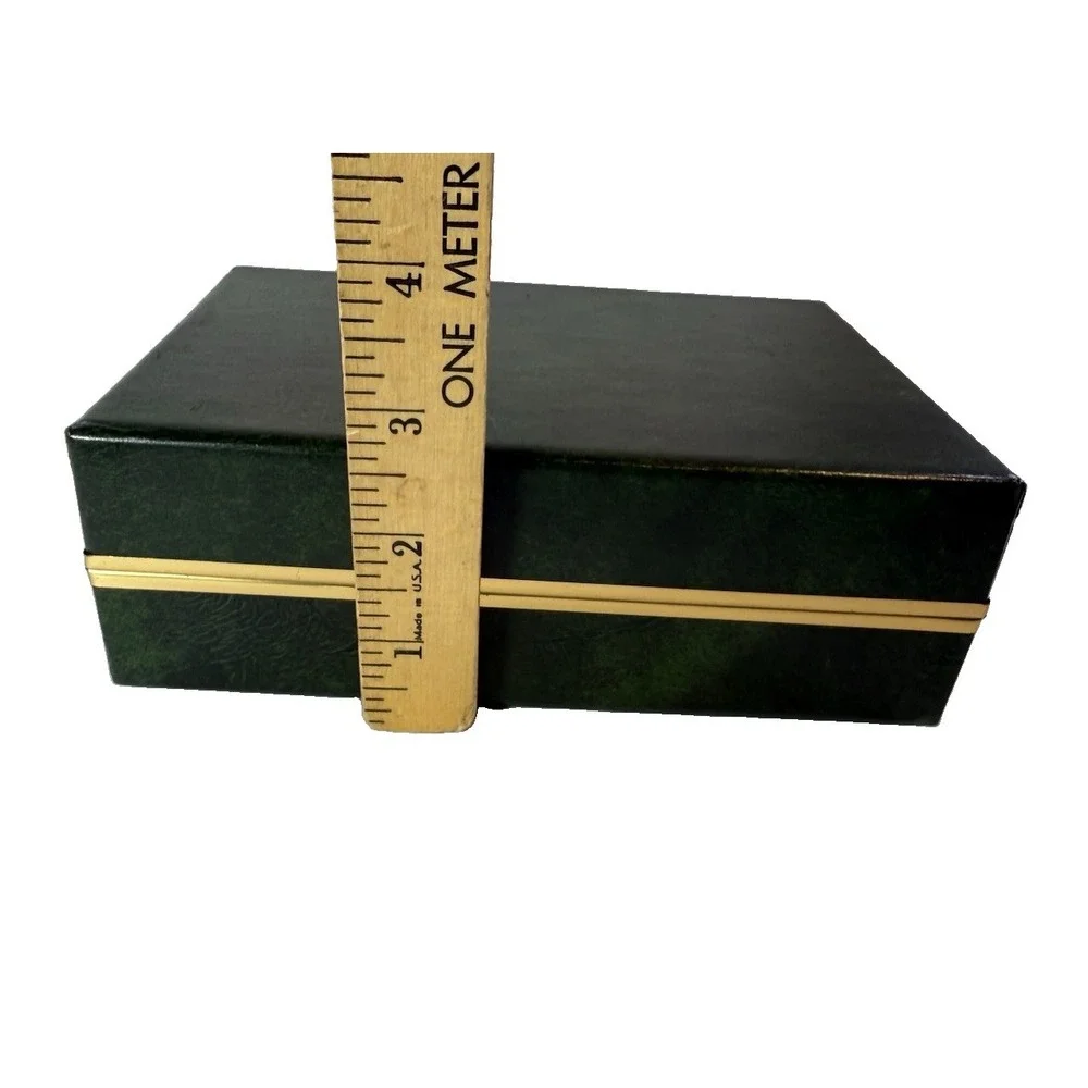 Vintage Country Club Golf Gift Box Empty Case with Polished Brass Metal Accent
